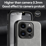 Skin Feel Magnetic Leather Back Phone Case, For iPhone 14, For iPhone 14 Pro, For iPhone 14 Pro Max