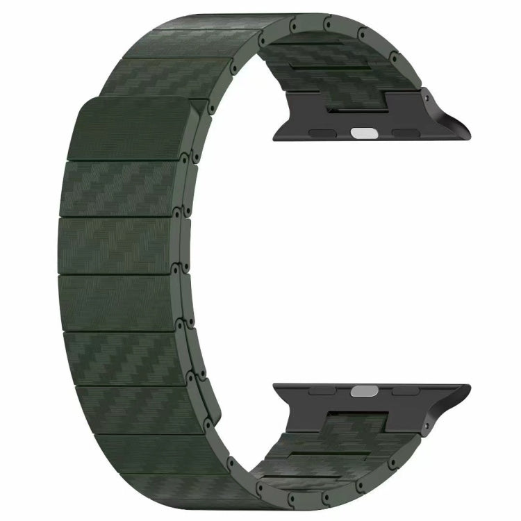 Carbon Fiber Magnetic Loop Watch Band, For Apple Watch Series 10 46mm, For Apple Watch Series 10 42mm, For Apple Watch SE 2023 44mm, For Apple Watch SE 2023 40mm, For Apple Watch Ultra 2 49mm, For Apple Watch Series 9 45mm, For Apple Watch Series 9 41m...