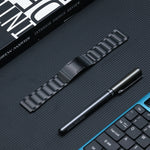22mm Three Strains HW Buckle Titanium Steel Watch Band, For Huawei Watch 4 Pro/GT3/GT2 Porsche Ver