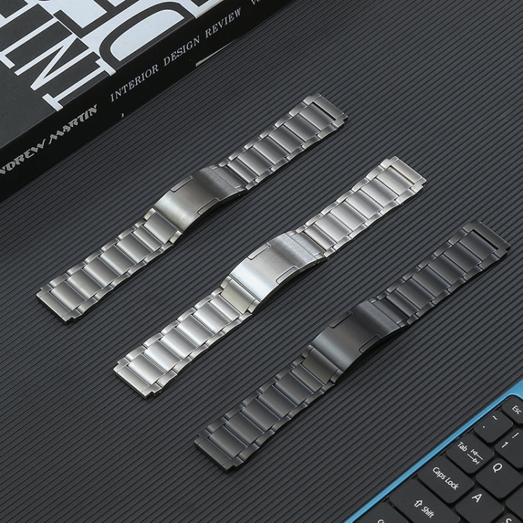 22mm Three Strains HW Buckle Titanium Steel Watch Band, For Huawei Watch 4 Pro/GT3/GT2 Porsche Ver