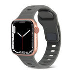 Square Buckle Stripes Silicone Watch Band, For Apple Watch Ultra 2 49mm, For Apple Watch Series 9 45mm