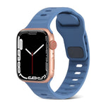 Square Buckle Stripes Silicone Watch Band, For Apple Watch Ultra 2 49mm, For Apple Watch Series 9 45mm