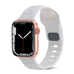 Square Buckle Stripes Silicone Watch Band, For Apple Watch SE 2023 44mm, For Apple Watch SE 2023 40mm
