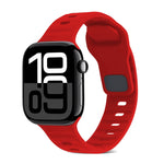 Square Buckle Stripes Silicone Watch Band, For Apple Watch Series 10 46mm, For Apple Watch Series 10 42mm