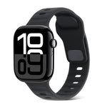 Square Buckle Stripes Silicone Watch Band, For Apple Watch Series 10 46mm, For Apple Watch Series 10 42mm