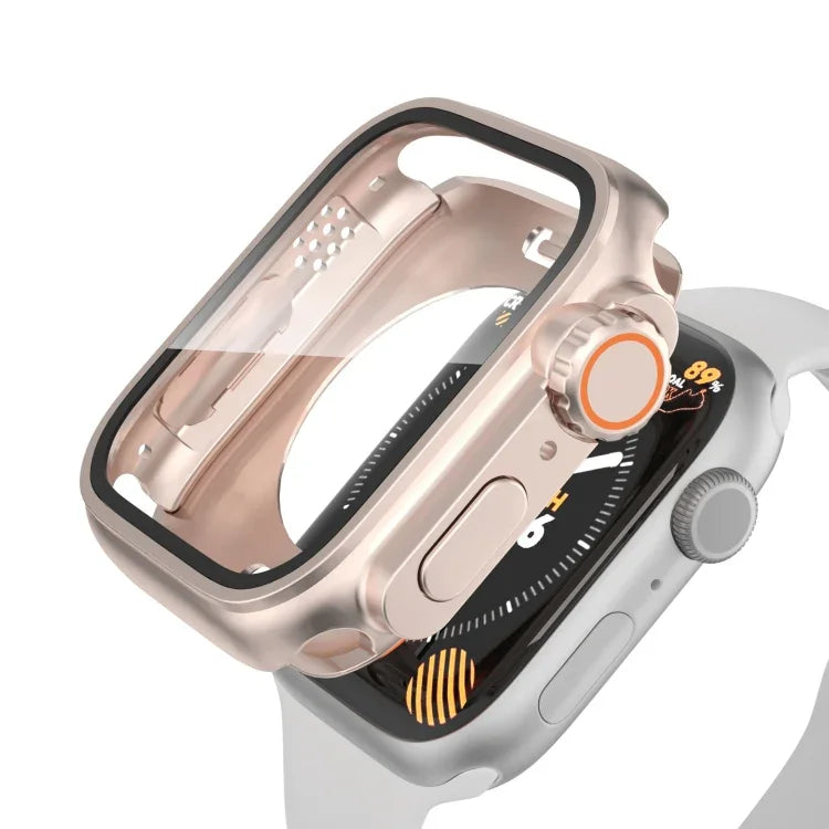 Change to Ultra 49mm Waterproof All-Inclusive Film Hybrid PC Watch Case, For Apple Watch Series 6 / 5 / 4 / SE 44mm, For Apple Watch Series 6 / 5 / 4 / SE 40mm, For Apple Watch Series 9 / 8 / 7 45mm, For Apple Watch Series 9 / 8 / 7 41mm