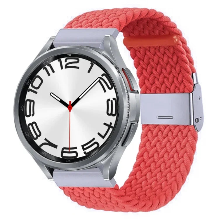Nylon Braided Metal Buckle Watch Band, For Samsung Galaxy Watch 6 / 6 Classic