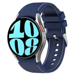 Leather Silicone Watch Band, For Samsung Galaxy Watch 6 / 6 Classic
