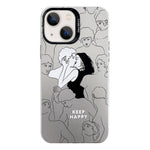 Electroplated Silver Series PC Protective Phone Case, For iPhone 15 Plus, For iPhone 15