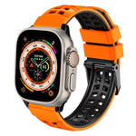 Twill Dual-row Buckle Silicone Watch Band, For Apple Watch Ultra 49mm, For Apple Watch SE 2023 44mm, For Apple Watch SE 2023 40mm, For Apple Watch Ultra 2 49mm, For Apple Watch Series 9 45mm