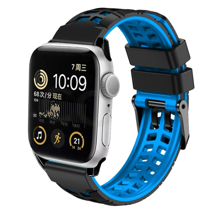 Twill Dual-row Buckle Silicone Watch Band, For Apple Watch SE 2022 40mm, For Apple Watch SE 2022 44mm, For Apple Watch Series 9 41mm, For Apple Watch Series 8 41mm, For Apple Watch Series 8 45mm