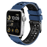 Twill Dual-row Buckle Silicone Watch Band, For Apple Watch SE 2022 40mm, For Apple Watch SE 2022 44mm, For Apple Watch Series 9 41mm, For Apple Watch Series 8 41mm, For Apple Watch Series 8 45mm