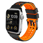 Twill Dual-row Buckle Silicone Watch Band, For Apple Watch SE 40mm, For Apple Watch SE 44mm, For Apple Watch Series 7 41mm, For Apple Watch Series 7 45mm, For Apple Watch Series 6 40mm