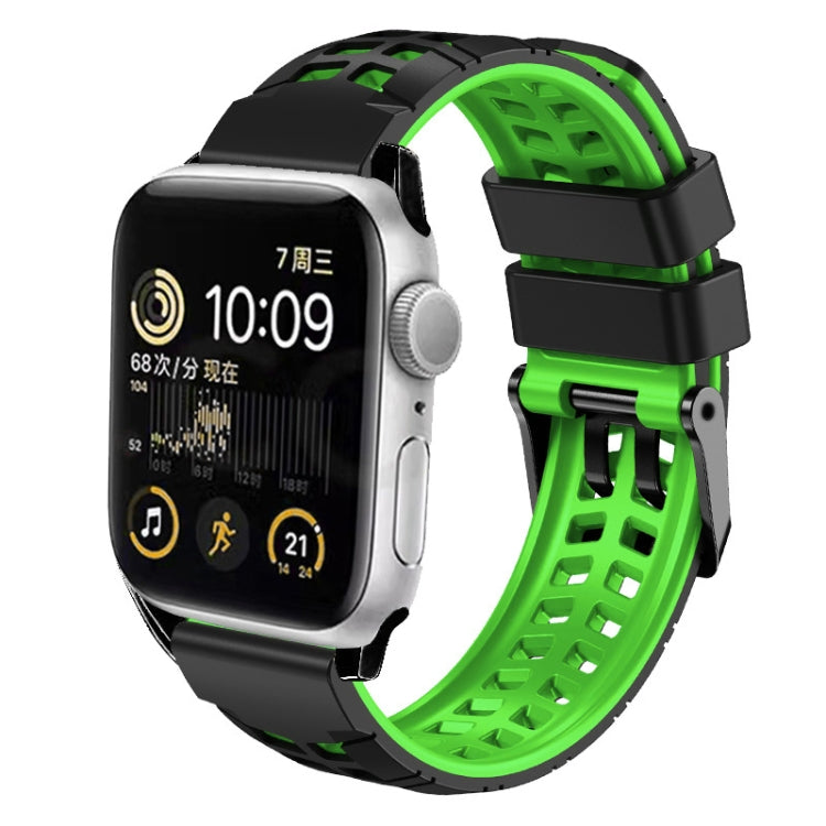 Twill Dual-row Buckle Silicone Watch Band, For Apple Watch SE 40mm, For Apple Watch SE 44mm, For Apple Watch Series 7 41mm, For Apple Watch Series 7 45mm, For Apple Watch Series 6 40mm