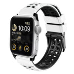 Twill Dual-row Buckle Silicone Watch Band, For Apple Watch SE 40mm, For Apple Watch SE 44mm, For Apple Watch Series 7 41mm, For Apple Watch Series 7 45mm, For Apple Watch Series 6 40mm