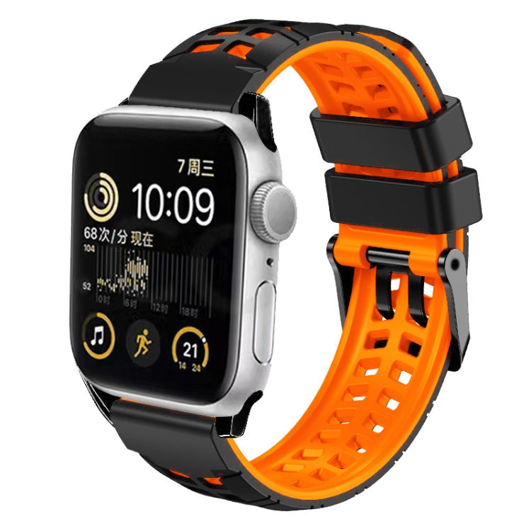 Twill Dual-row Buckle Silicone Watch Band, For Apple Watch SE 40mm, For Apple Watch SE 44mm, For Apple Watch Series 7 41mm, For Apple Watch Series 7 45mm, For Apple Watch Series 6 40mm