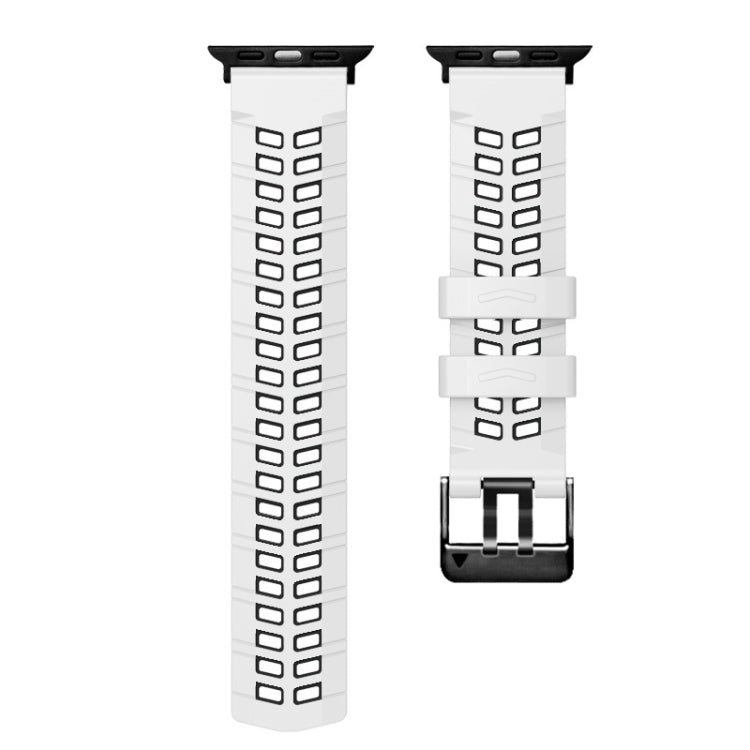 Twill Dual-row Buckle Silicone Watch Band, For Apple Watch Series 6 44mm, For Apple Watch Series 5 44mm, For Apple Watch Series 5 40mm, For Apple Watch Series 4 44mm, For Apple Watch 42mm