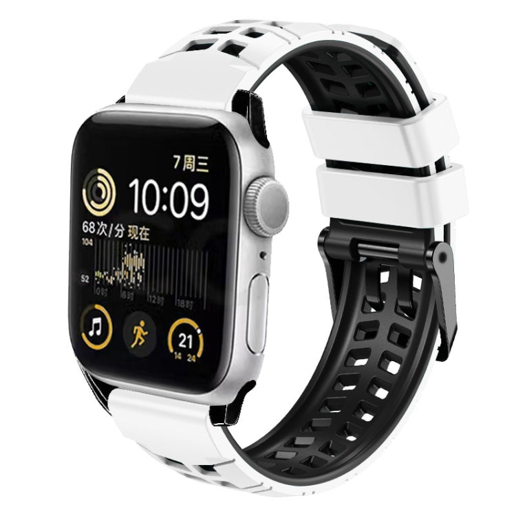 Twill Dual-row Buckle Silicone Watch Band, For Apple Watch Series 6 44mm, For Apple Watch Series 5 44mm, For Apple Watch Series 5 40mm, For Apple Watch Series 4 44mm, For Apple Watch 42mm