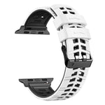 Twill Dual-row Buckle Silicone Watch Band, For Apple Watch Series 4 40mm, For Apple Watch Series 3 38mm, For Apple Watch 38mm, For Apple Watch Series 3 42mm, For Apple Watch Series 2 42mm