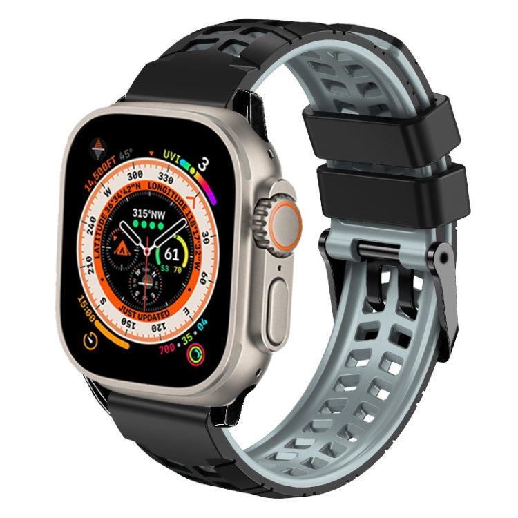 Twill Dual-row Buckle Silicone Watch Band, For Apple Watch Ultra 49mm, For Apple Watch SE 2023 44mm, For Apple Watch SE 2023 40mm, For Apple Watch Ultra 2 49mm, For Apple Watch Series 9 45mm