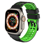 Twill Dual-row Buckle Silicone Watch Band, For Apple Watch Ultra 49mm, For Apple Watch SE 2023 44mm, For Apple Watch SE 2023 40mm, For Apple Watch Ultra 2 49mm, For Apple Watch Series 9 45mm