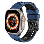 Twill Dual-row Buckle Silicone Watch Band, For Apple Watch Ultra 49mm, For Apple Watch SE 2023 44mm, For Apple Watch SE 2023 40mm, For Apple Watch Ultra 2 49mm, For Apple Watch Series 9 45mm