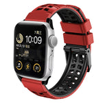 Twill Dual-row Buckle Silicone Watch Band, For Apple Watch Ultra 49mm, For Apple Watch SE 2023 44mm, For Apple Watch SE 2023 40mm, For Apple Watch Ultra 2 49mm, For Apple Watch Series 9 45mm