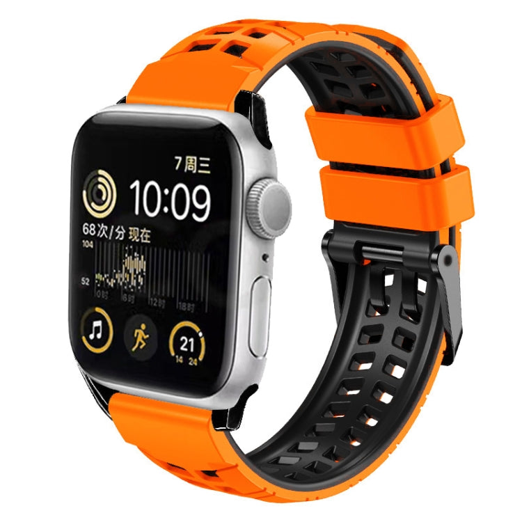 Twill Dual-row Buckle Silicone Watch Band, For Apple Watch Ultra 49mm, For Apple Watch SE 2023 44mm, For Apple Watch SE 2023 40mm, For Apple Watch Ultra 2 49mm, For Apple Watch Series 9 45mm