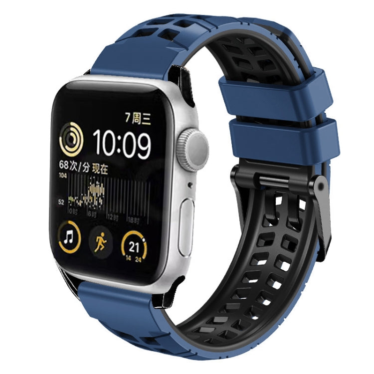 Twill Dual-row Buckle Silicone Watch Band, For Apple Watch Ultra 49mm, For Apple Watch SE 2023 44mm, For Apple Watch SE 2023 40mm, For Apple Watch Ultra 2 49mm, For Apple Watch Series 9 45mm