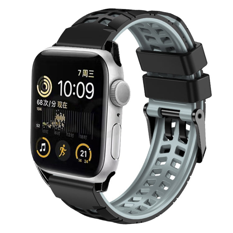 Twill Dual-row Buckle Silicone Watch Band, For Apple Watch Ultra 49mm, For Apple Watch SE 2023 44mm, For Apple Watch SE 2023 40mm, For Apple Watch Ultra 2 49mm, For Apple Watch Series 9 45mm