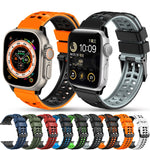 Twill Dual-row Buckle Silicone Watch Band, For Apple Watch Series 4 40mm, For Apple Watch Series 3 38mm, For Apple Watch 38mm, For Apple Watch Series 3 42mm, For Apple Watch Series 2 42mm