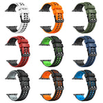Twill Dual-row Buckle Silicone Watch Band, For Apple Watch SE 2022 40mm, For Apple Watch SE 2022 44mm, For Apple Watch Series 9 41mm, For Apple Watch Series 8 41mm, For Apple Watch Series 8 45mm