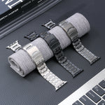 Safety Buckle Titanium Steel Watch Band, For Apple Watch Ultra 49mm, For Apple Watch SE 2023 44mm, For Apple Watch SE 2023 40mm, For Apple Watch Ultra 2 49mm, For Apple Watch Series 9 45mm, For Apple Watch SE 2022 40mm, For Apple Watch SE 2022 44mm    ...