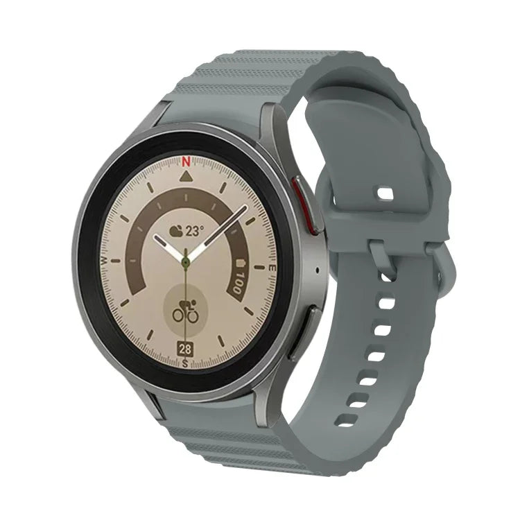 Wave Dotted Pure Color Buckle Silicone Watch Band, For Samsung Galaxy Watch 6 / 6 Classic