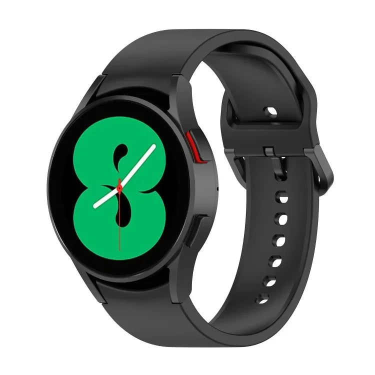 For Samsung Galaxy Watch 6 / 6 Classic Solid Color Buckle Silicone Watch Band, L Size, S Size