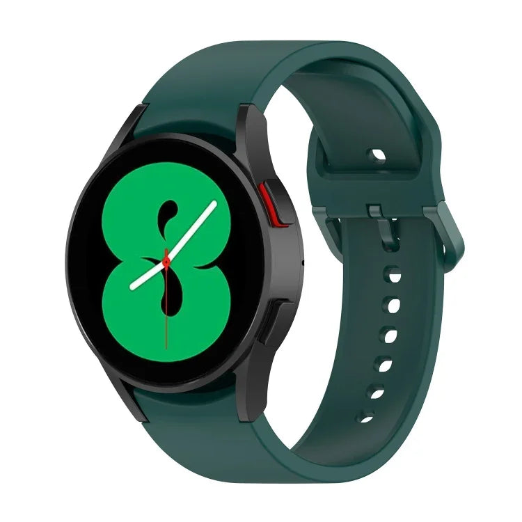 For Samsung Galaxy Watch 6 / 6 Classic Solid Color Buckle Silicone Watch Band, L Size, S Size
