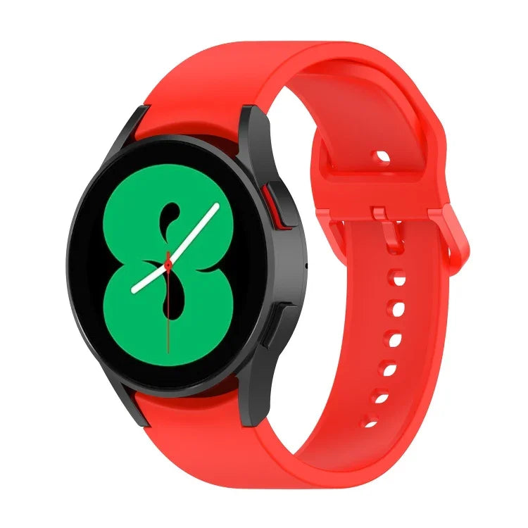 For Samsung Galaxy Watch 6 / 6 Classic Solid Color Buckle Silicone Watch Band, L Size, S Size