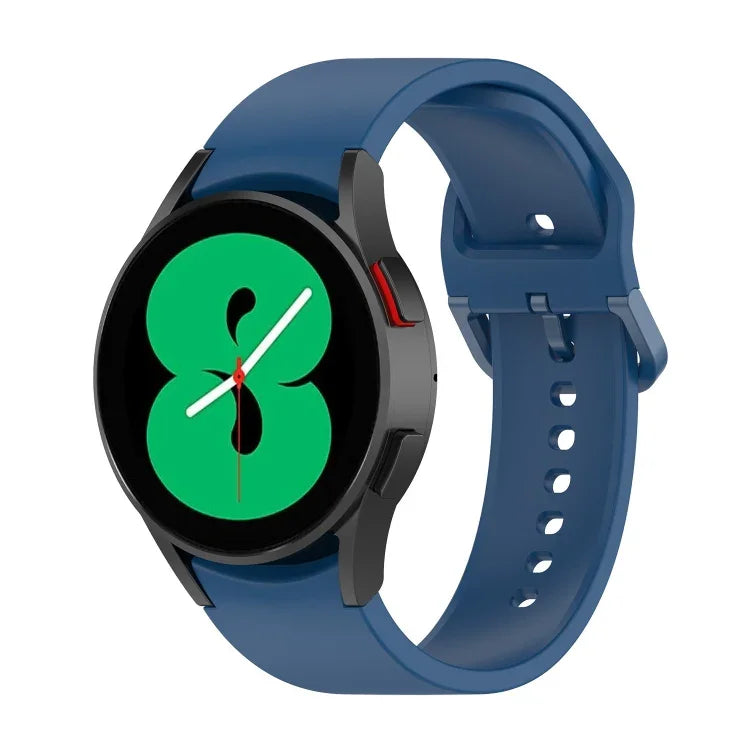 For Samsung Galaxy Watch 6 / 6 Classic Solid Color Buckle Silicone Watch Band, L Size, S Size