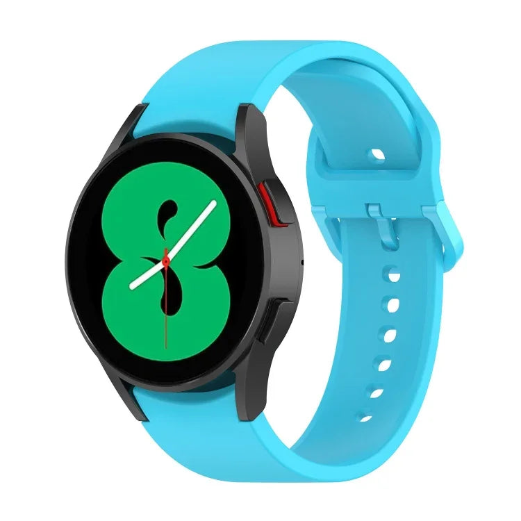 For Samsung Galaxy Watch 6 / 6 Classic Solid Color Buckle Silicone Watch Band, L Size, S Size