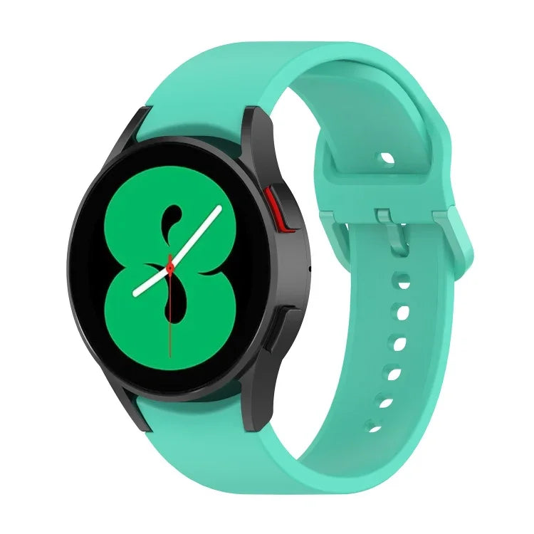 For Samsung Galaxy Watch 6 / 6 Classic Solid Color Buckle Silicone Watch Band, L Size, S Size