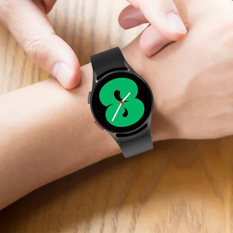 For Samsung Galaxy Watch 6 / 6 Classic Solid Color Buckle Silicone Watch Band, L Size, S Size