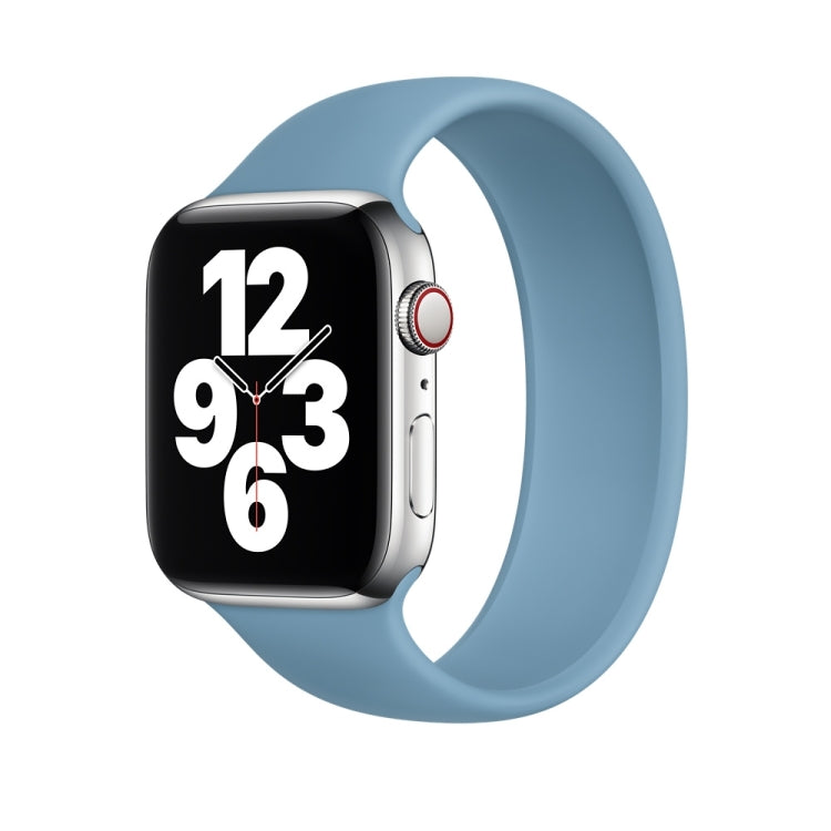 For Apple Watch Series 5 & 4 40mm / 3 & 2 & 1 38mm Solid Color Elastic Silicone Replacement Wrist Strap Watchband, Size:S 130mm, S 130mm, M 143mm, L 156mm