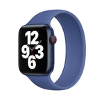 For Apple Watch Series 8&7 41mm / SE 2&6&SE&5&4 40mm / 3&2&1 38mm Solid Color Elastic Silicone Watch Band, Size:L 156mm, Size:L 156mm