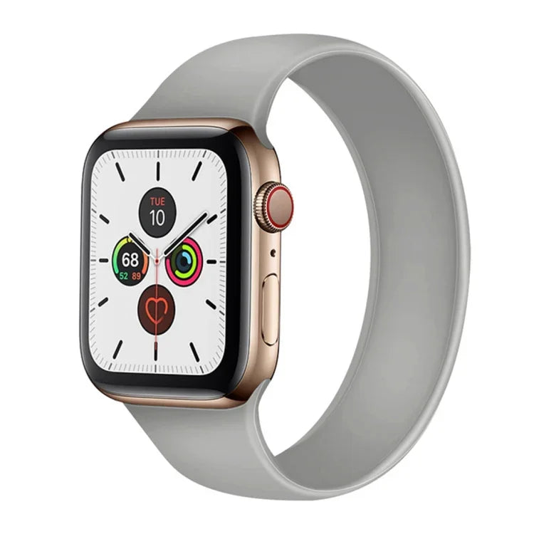 For Apple Watch Series 5 & 4 44mm / 3 & 2 & 1 42mm Solid Color Elastic Silicone Replacement Wrist Strap Watchband, Size:S 130mm, S 130mm, Size:M 143mm, M 143mm, Size:L 156mm, L 156mm