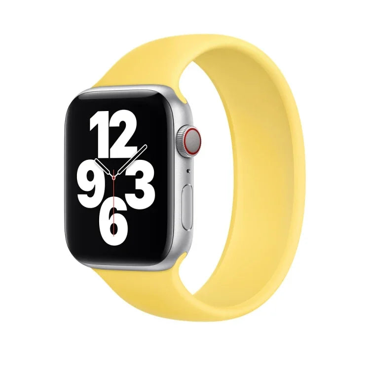 For Apple Watch Series 5 & 4 44mm / 3 & 2 & 1 42mm Solid Color Elastic Silicone Replacement Wrist Strap Watchband, Size:S 130mm, S 130mm, Size:M 143mm, M 143mm, Size:L 156mm, L 156mm