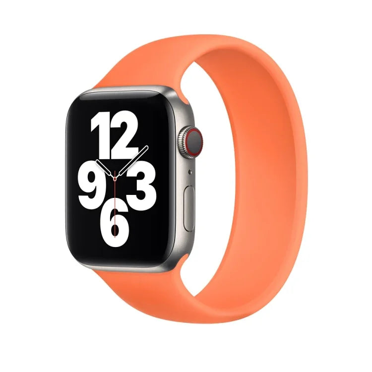 For Apple Watch Series 5 & 4 44mm / 3 & 2 & 1 42mm Solid Color Elastic Silicone Replacement Wrist Strap Watchband, Size:S 130mm, S 130mm, Size:M 143mm, M 143mm, Size:L 156mm, L 156mm