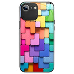 Colorful Toy Bricks Pattern Shockproof Glass Phone Case, For iPhone 6s / 6