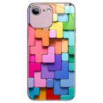 Colorful Toy Bricks Pattern Shockproof Glass Phone Case, For iPhone 6s / 6
