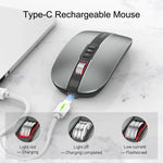 HXSJ M113 2400DPI Dual Mode 2.4GHz + Bluetooth 5.1 Wireless Mouse