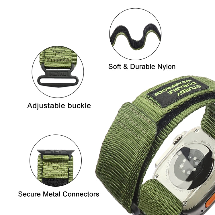 AW Nylon Two-Section Watch Band, For Apple Watch Series 7 41mm, For Apple Watch Series 7 45mm, For Apple Watch SE 40mm, For Apple Watch SE 44mm, For Apple Watch Series 6 40mm, For Apple Watch Series 6 44mm, For Apple Watch Series 5 44mm                ...